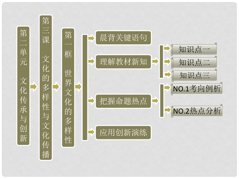 高二政治教師用書 第一部分 第二單元 第三課 第一框 世界文化的多樣性課件 新人教版必修3_第1頁