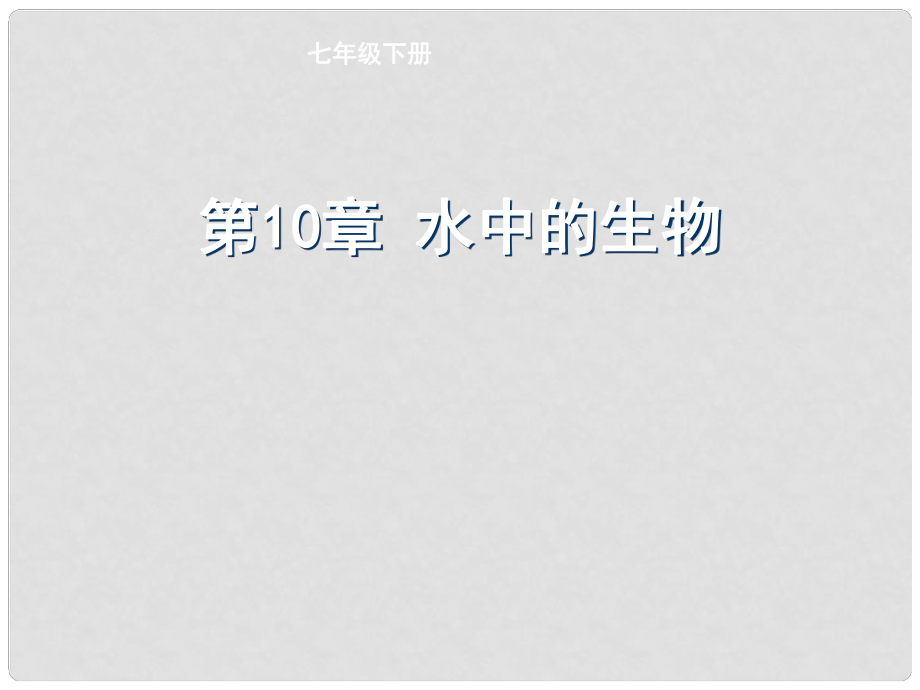 江苏省灌南县实验中学七年级生物下册《水中的生物》课件 苏科版_第1页