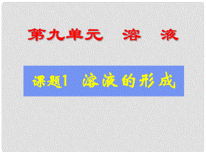 九年級化學下冊 溶液的形成課件 人教新課標版