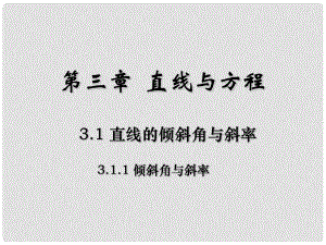 浙江省溫州市第十一中學(xué)高中數(shù)學(xué) 3.1《直線的傾斜角與斜率》課件2 新人教A版必修2