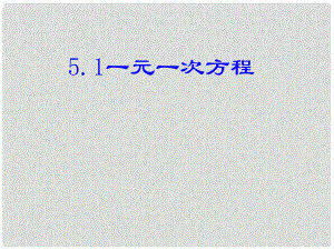 浙江省泰順縣羅陽(yáng)二中八年級(jí)數(shù)學(xué)下冊(cè) 2.1 一元一次方程2課件 浙教版