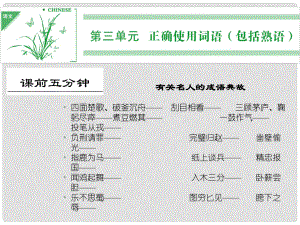 高考語文一輪復(fù)習(xí) 第一部分 第三單元 正確使用詞語（包括熟語）