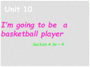 浙江省泰順縣羅陽二中八年級英語上冊《Unit 10 I’m going to be a basketball player》課件 人教新目標版