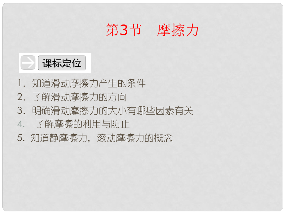 山东省青岛市城阳区第七中学八年级物理下册 第八章 第3节 摩擦力课件 （新版）新人教版_第1页