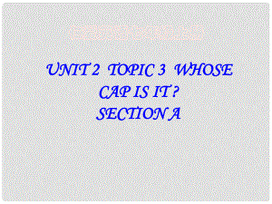 福建省闽清县七年级英语《Unit 2 Whose cap is it》课件