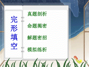 廣東省連州市高三英語分類復(fù)習(xí) 完形技巧與方法課件