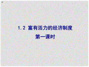 九年級政治全冊 第一單元第二課 富有活力的經(jīng)濟制度課件 粵教版