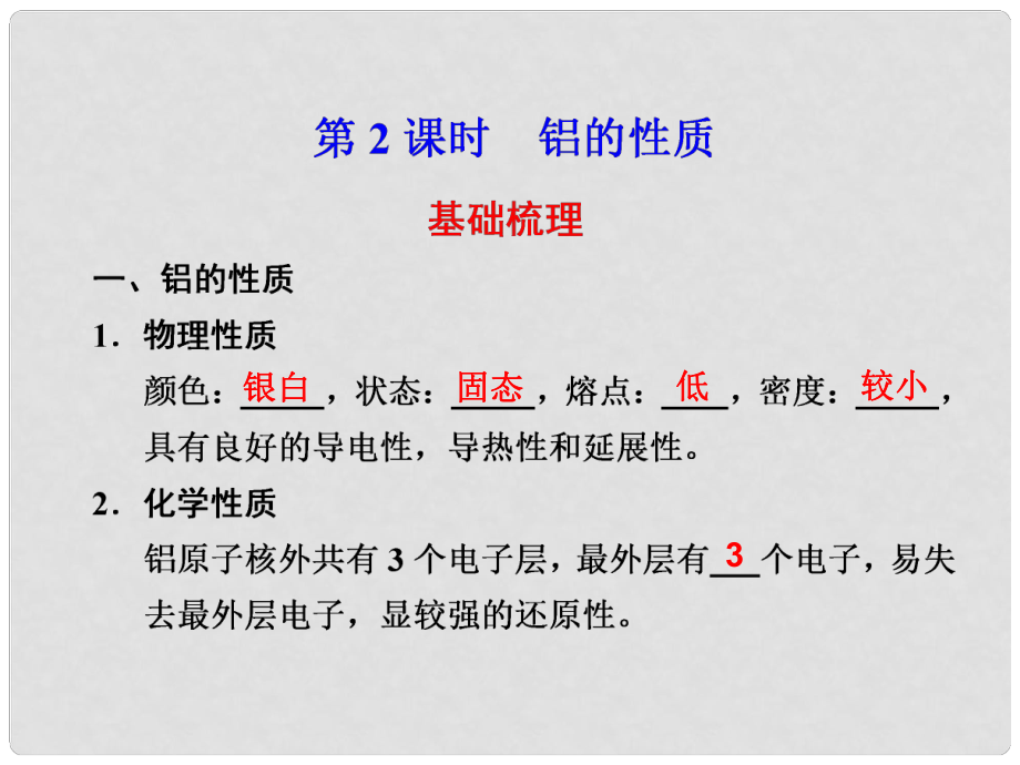 河北省行唐縣高一化學 專題3 第一單元 從鋁土礦到鋁合金 第2課時 蘇教版_第1頁