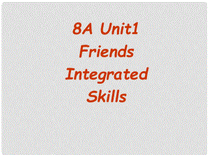 江蘇省沭陽縣銀河學(xué)校八年級(jí)英語上冊(cè)《Unit 1 Friends Integrating skills2》課件 牛津版