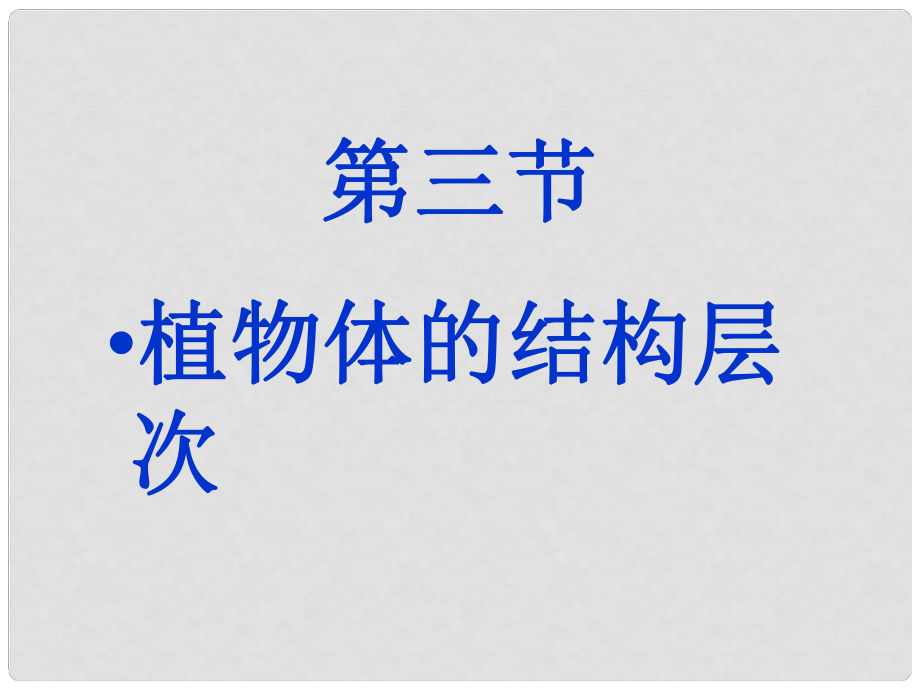 內(nèi)蒙古鄂爾多斯市康巴什新區(qū)第二中學(xué)七年級生物上冊 第二單元 第二章《第三節(jié) 植物體的結(jié)構(gòu)層次》課件 新人教版_第1頁