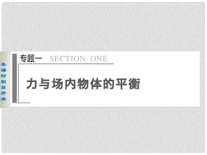 高考物理大二輪專題復(fù)習(xí)與增分策略 專題1 力與場內(nèi)物體的平衡課件