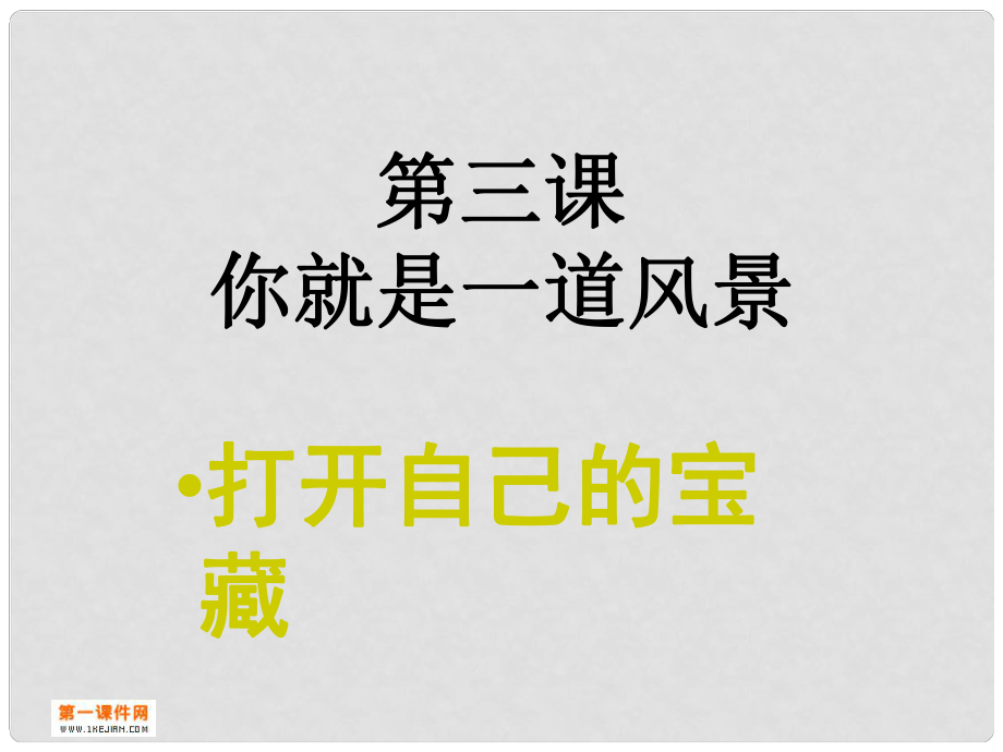 云南省紅河州彌勒縣慶來學(xué)校八年級政治下冊 13 你就是一道風(fēng)景課件2 人民版_第1頁