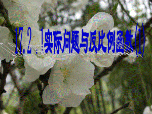 河南省范縣白衣閣鄉(xiāng)二中八年級數(shù)學(xué)下冊 17.2.1 實(shí)際問題與反比例函數(shù)課件 新人教版