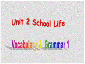 江蘇省沭陽縣銀河學校八年級英語上冊《Unit 2 School Life Grammar》課件1 牛津版