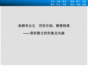廣東省高考語文大一輪復(fù)習(xí)講義 文學(xué)類文本閱讀 專題一 高頻考點五課件 粵教版