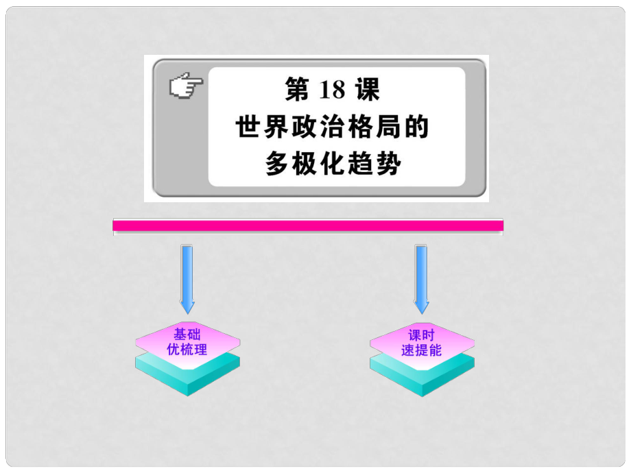 1011版九年級(jí)歷史下冊(cè) 718《世界政治格局的多極化趨勢(shì)》課件 岳麓版_第1頁(yè)