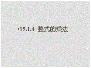 福建省莆田哲理中學(xué)八年級(jí)數(shù)學(xué)上冊(cè)《1514 整式的乘法》課件 新人教版