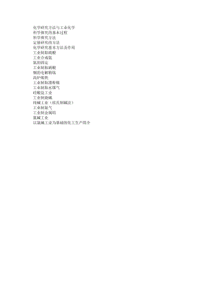 化學(xué)研究方法與工業(yè)化學(xué)