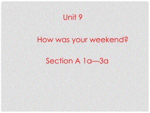 河南省鄭州市第九十六中七年級(jí)英語 Unit9 How was your weekend Section A 2 課件 人教新目標(biāo)版