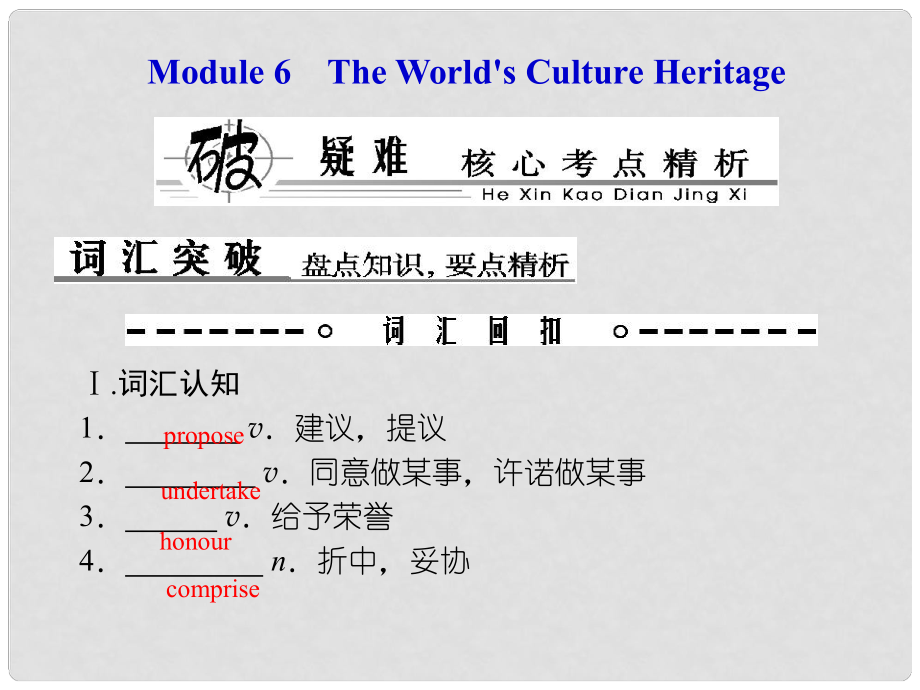 高考英語總復(fù)習(xí) Book 7 板塊十四 Modules 6 The World's Culture Heritage課件 外研版_第1頁