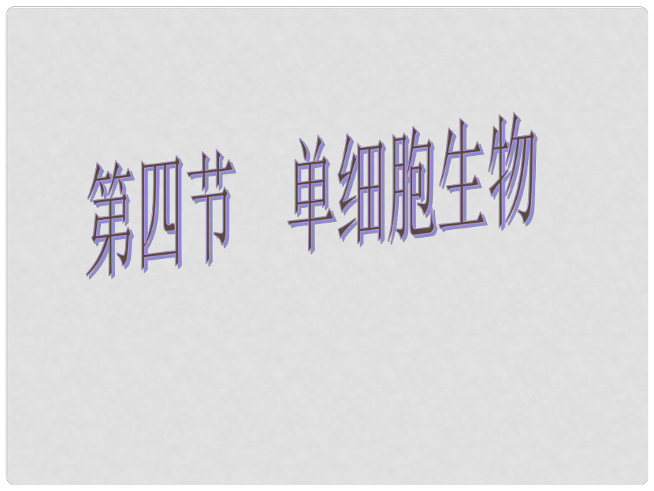 河北省高陽(yáng)縣宏潤(rùn)中學(xué)七年級(jí)生物上冊(cè)《第二單元 第二章 第四節(jié) 單細(xì)胞生物》講課課件 （新版）新人教版_第1頁(yè)