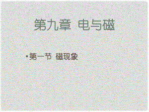 廣東省佛山市中大附中三水實(shí)驗(yàn)中學(xué)八年級(jí)物理下冊(cè) 磁現(xiàn)象課件 新人教版