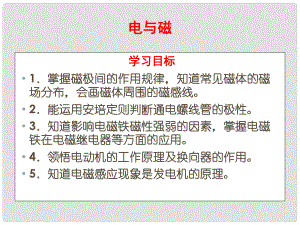 四川省宜賓市南溪二中中考物理單元復(fù)習(xí) 電和磁課件 新人教版