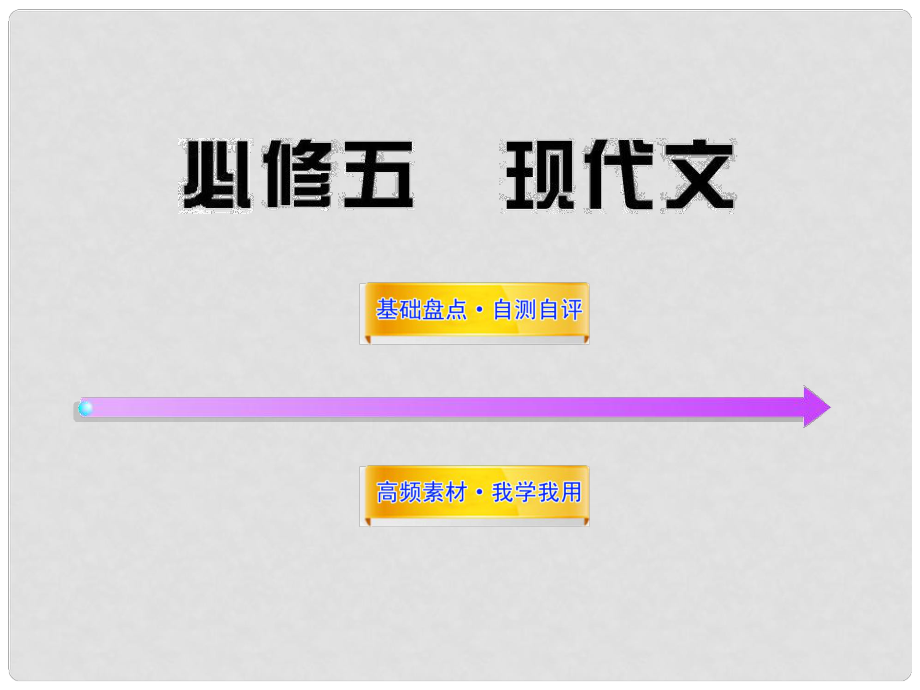 高考语文一轮复习 现代文课件 新人教版必修5_第1页