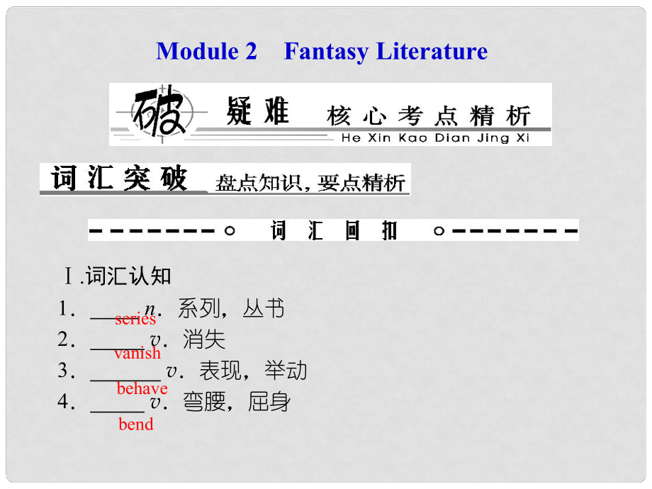 高考英語(yǔ)總復(fù)習(xí) Book 6 板塊十一 Modules 2 Fantasy Literature課件 外研版_第1頁(yè)