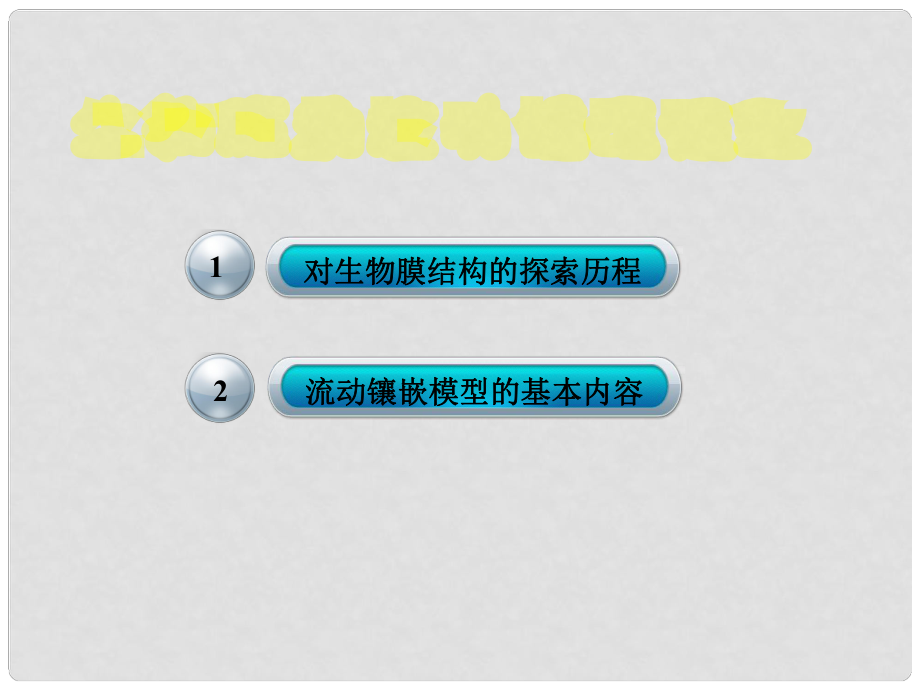 高中生物 生物膜的流動鑲嵌模型課件 新人教版_第1頁