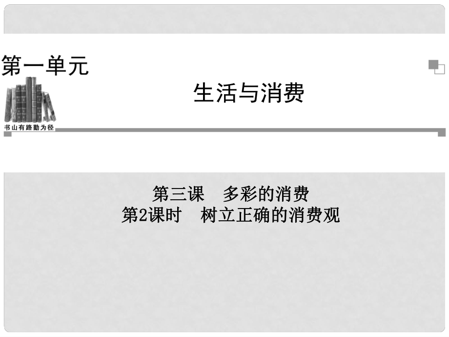 高中政治 （基础预览+课堂导学+材料跟踪+课堂达标）第一单元第三课第2课时 树立正确的消费观同步辅导与检测课件 新人教版必修1_第1页