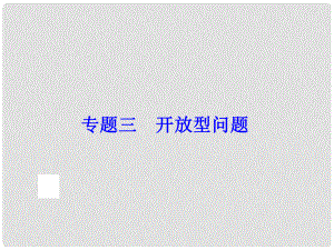 中考數(shù)學(xué)總復(fù)習(xí) 專題三 開放型問題課件 新人教版