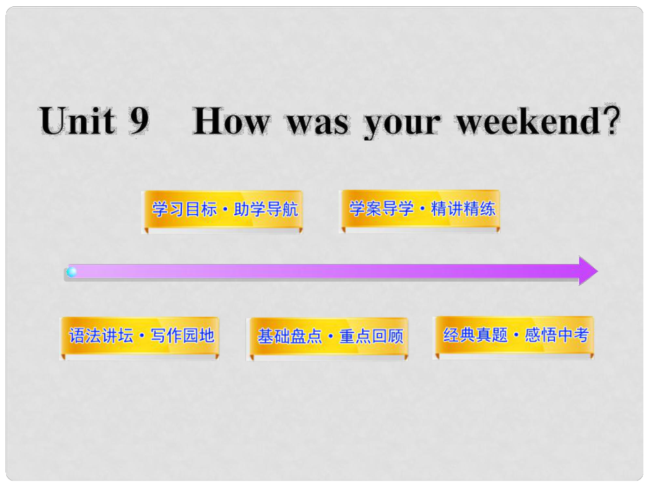 湖北省大冶市金山店鎮(zhèn)七年級英語上冊《Unit9 How was your weekend》課件 人教新目標(biāo)版_第1頁