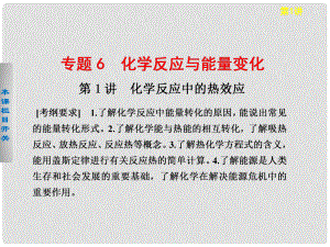 河南省通許縣麗星中學高考化學 專題 化學反應中的熱效應課件