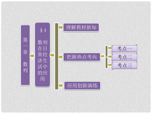 高中數(shù)學(xué) 第一部分 第一章 §4 數(shù)列在日常經(jīng)濟(jì)生活中的應(yīng)用課件 北師大版必修5