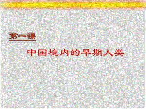 廣東省珠海市金海岸中學(xué)七年級(jí)歷史上冊(cè)《第1課 祖國(guó)境內(nèi)的遠(yuǎn)古居民》中國(guó)境內(nèi)的早期人類(lèi)課件 新人教版