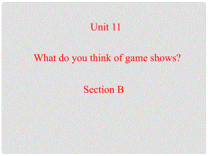 河南省鄭州市第九十六中七年級(jí)英語(yǔ) Unit11 What do you think of game shows Section B參考課件 人教新目標(biāo)版