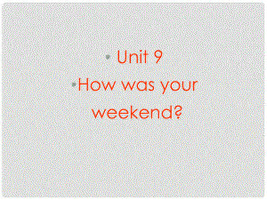 浙江省麗水市縉云縣壺濱初中七年級(jí)英語(yǔ)下冊(cè) Unit 9How was your weekend Section A課件2 人教新目標(biāo)版