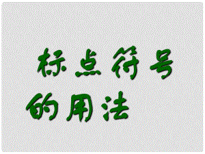 小升初語文知識點(diǎn)專項(xiàng)復(fù)習(xí) 專題一 基礎(chǔ)知識 標(biāo)點(diǎn)符號 課件