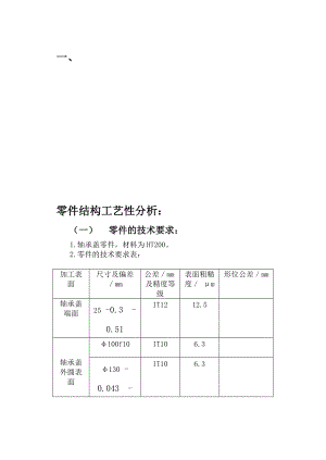 機(jī)械設(shè)計(jì)軸承端蓋說明書