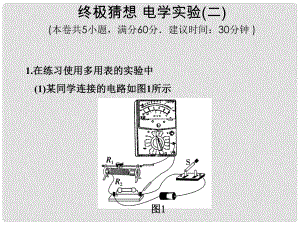 高考物理三輪沖刺通關(guān) 終極猜想 電學(xué)實(shí)驗(yàn)(二)課件