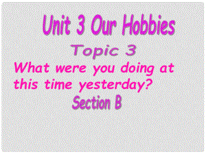 福建省大田縣第四中學(xué)八年級(jí)英語《Unit 3 Our Hobbies》課件