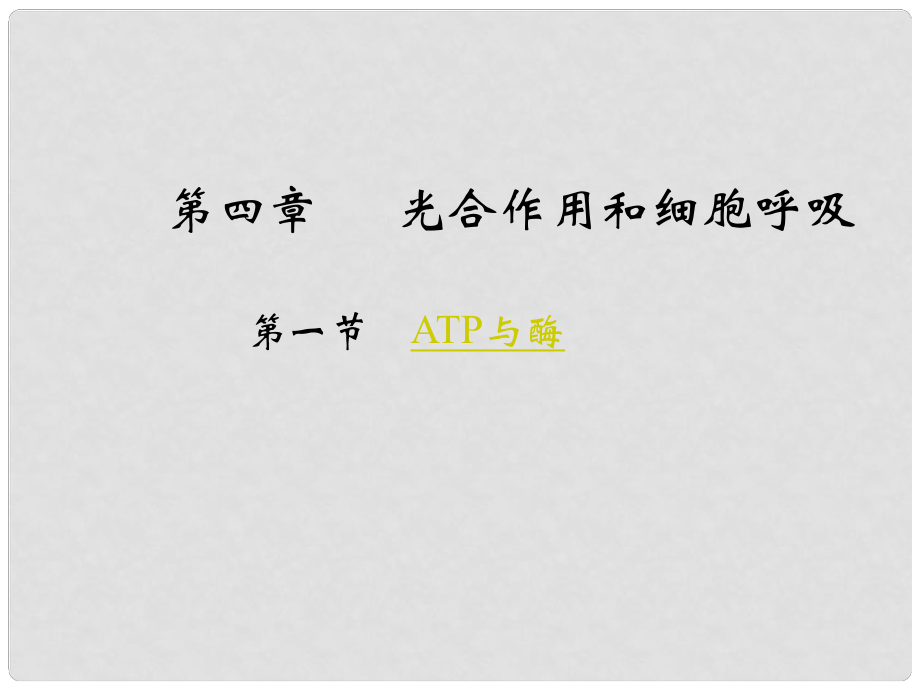 云南省德宏州梁河縣一中高中生物《41 ATP與酶》課件 新人教版必修1_第1頁