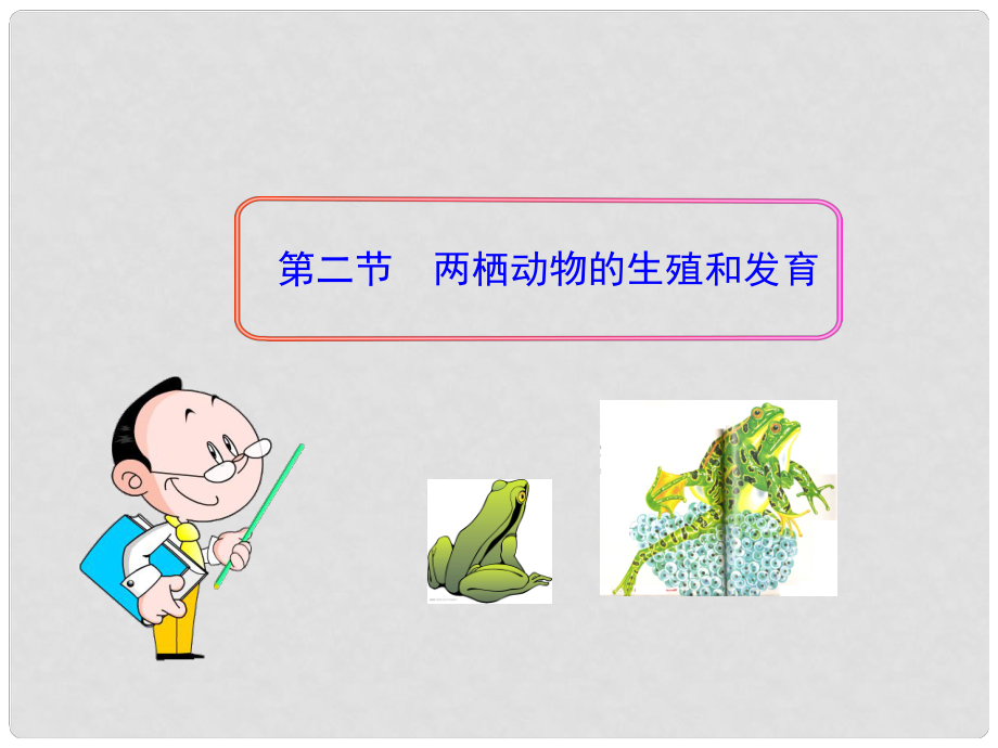 山東省德州市夏津?qū)嶒?yàn)中學(xué)八年級(jí)生物上冊(cè) 兩棲動(dòng)物的生殖和發(fā)育課件 濟(jì)南版_第1頁