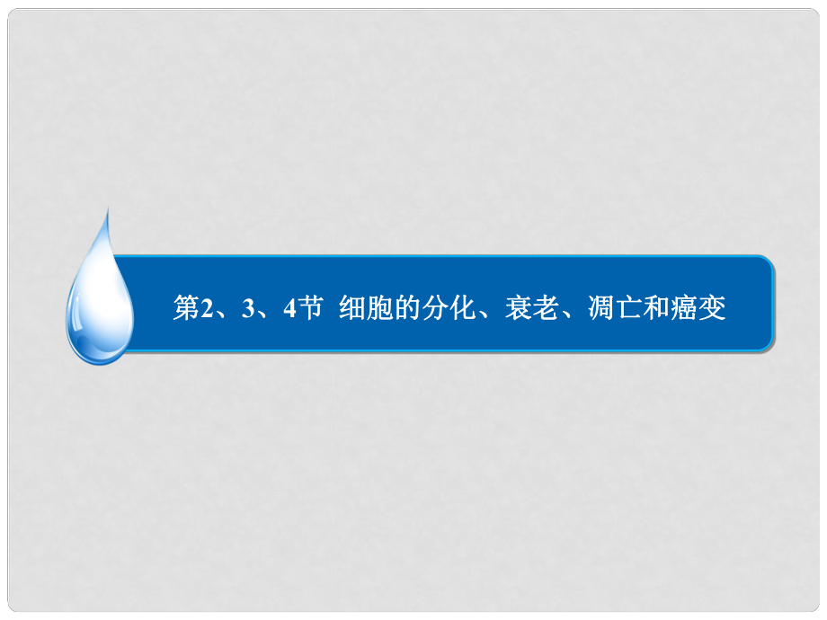 高中生物 第6章 第2、3、4节 细胞的分化、衰老、凋亡和癌变课件 新人教版必修1_第1页