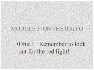 吉林省伊通縣實(shí)驗(yàn)中學(xué)八年級(jí)英語(yǔ)下冊(cè)《Module 3 On the radio》課件 外研版