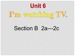 山東省滕州市滕西中學(xué)七年級(jí)英語下冊(cè) Unit 6 I'm watching TV SectionB 2a2c課件 （新版）人教新目標(biāo)版