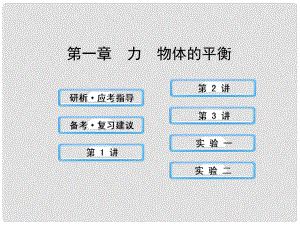 （廣西專(zhuān)用）高考物理一輪復(fù)習(xí) 1力 物體的平衡課件 新人教版