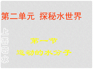 九年級化學(xué)全冊 第二單元 第一節(jié) 運(yùn)動的水分子課件 （新版）魯教版