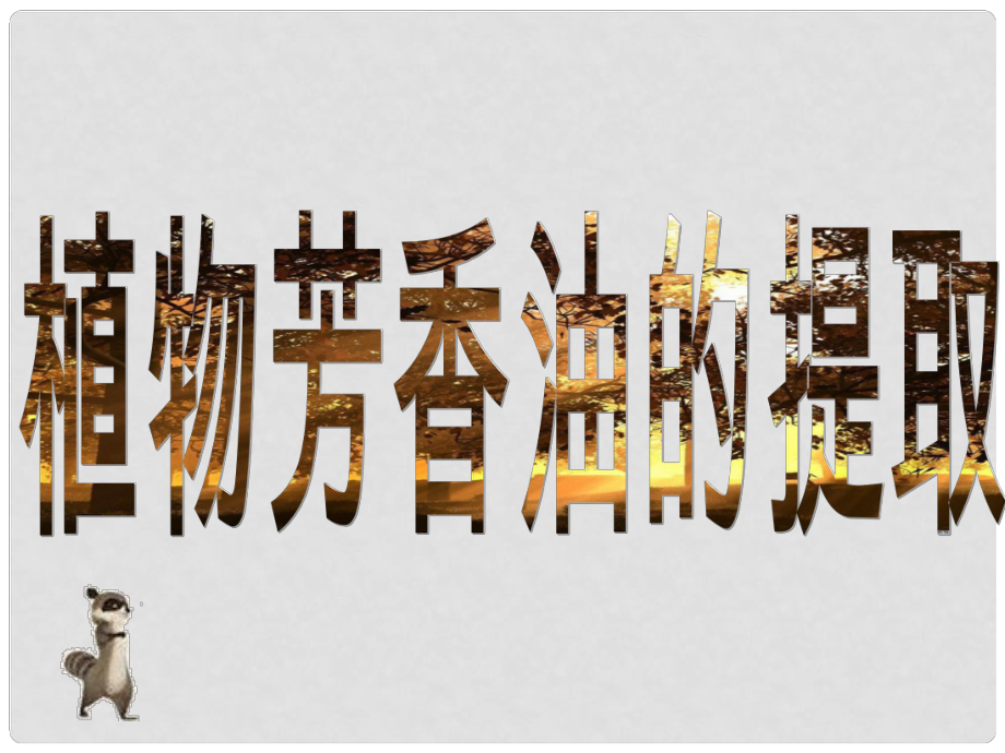 高中生物《第六章 第一節(jié) 植物芳香油的提取》課件1 新人教版選修1_第1頁